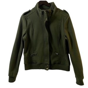 New Look Woman’s Green Cotton Blend Military/Bomber Style Jacket Size XL